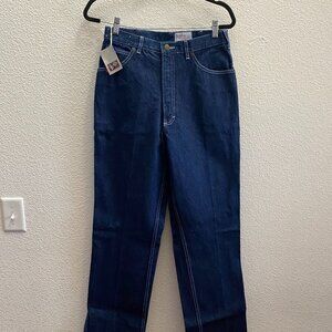 NEW VTG 80s Karman Kenny Rodgers Western Jeans Floral Embroidery 14 Long NWT